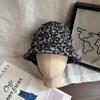 Niche Designer Leopard Print Pleated Bucket Hat Women's Spring Summer Retro Fashion Personalized Basin Hat Sun Bucket Hat