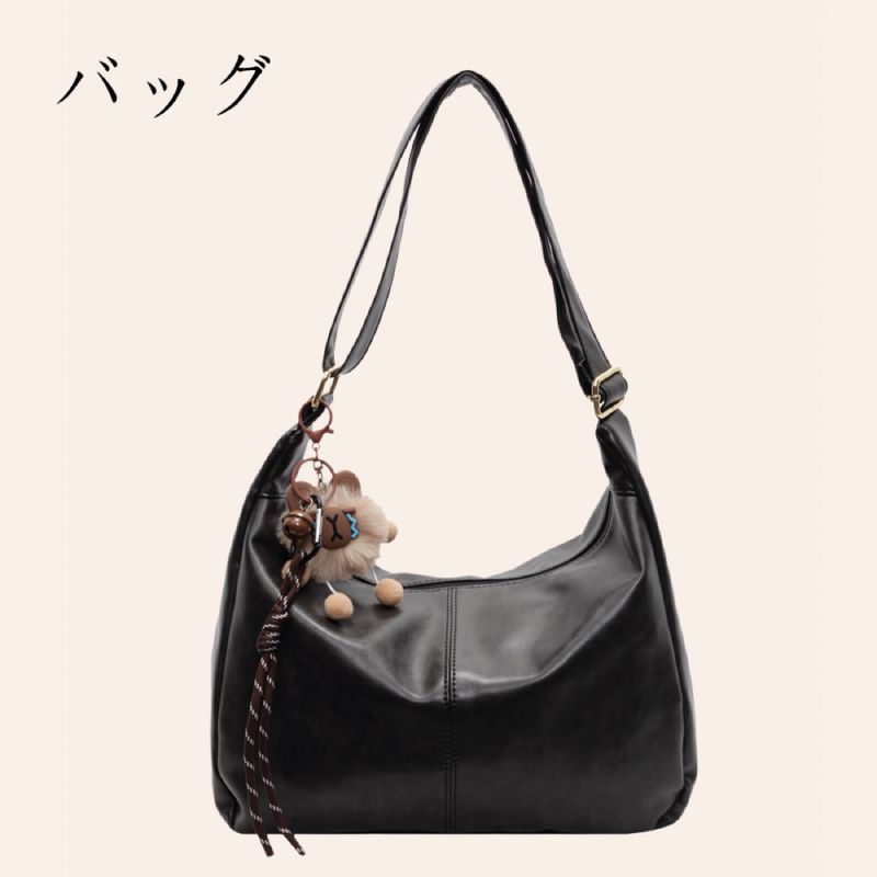 

Japanese Women s Vintage Retro Style Fancy Tote Bag Women s Autumn Messenger Bag Commuter Women s Bag Work Small Carrying Bag Black-plus pendant