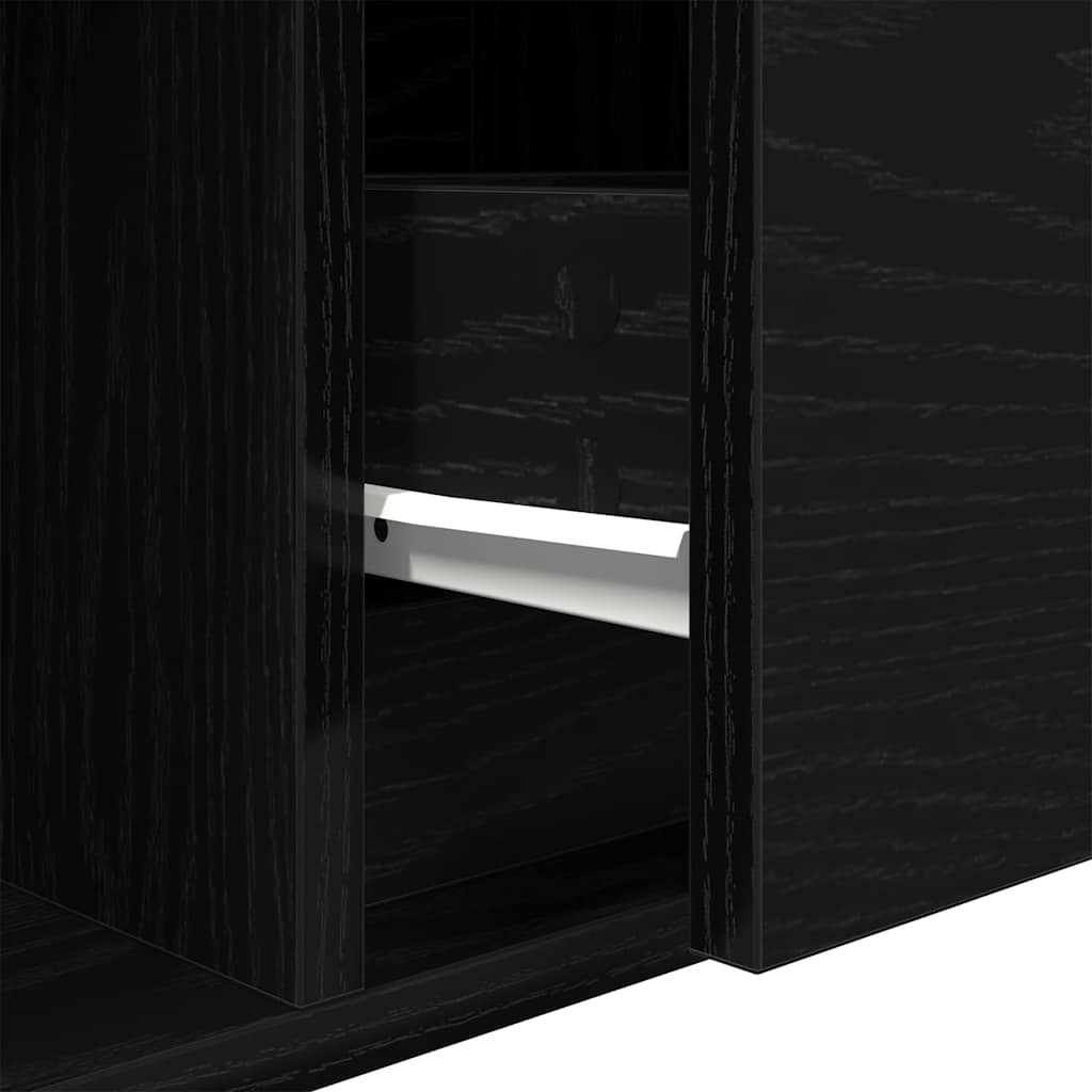 TV Cabinets 2 pcs Black Oak Effect 100 x 31 x 25.5 cm