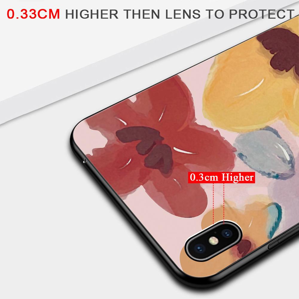 Girls Boys Watercolor Painting Mountain Flowers Pattern Case