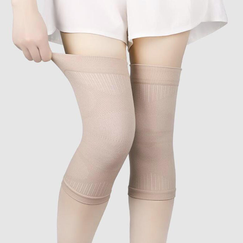 1PCS Adult Compression Knee Support Pads Lengthen Stripe Sport Sleeve Protector Elastic Long Kneepad Brace Volleyball Running