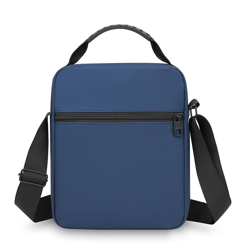 Men's Casual Messenger Sling - Small Oxford Crossbody Bag with Multiple Zipper Pockets