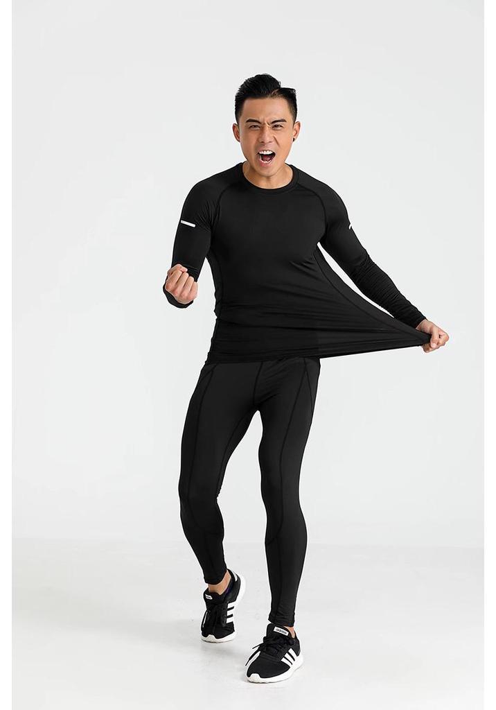 Men's & Kids' Quick-Dry Long Sleeve Sportswear Set for Spring & Autumn - Basketball & Football Fitness Base Layer