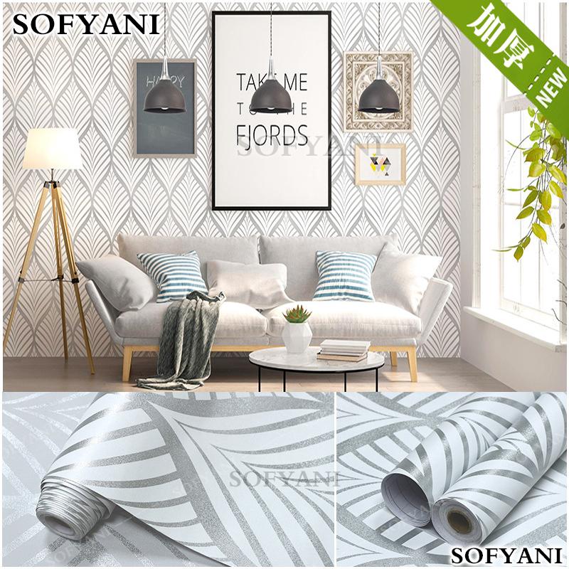 Self adhesive vinyl wallpaper thickened modern bedroom livingroom background wall old furniture wardrobe dormitory table sticker