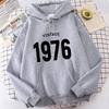 Hot Vintage 1976 Printed Women And Men Hoodies Loose Pullover Hooded Plus Size Autumn And Winter Long Sleeve Couple Sweatshirt