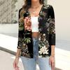 Women's Fashion Casual Printing Button-down Shirt 3/4 Long Sleeve Tops