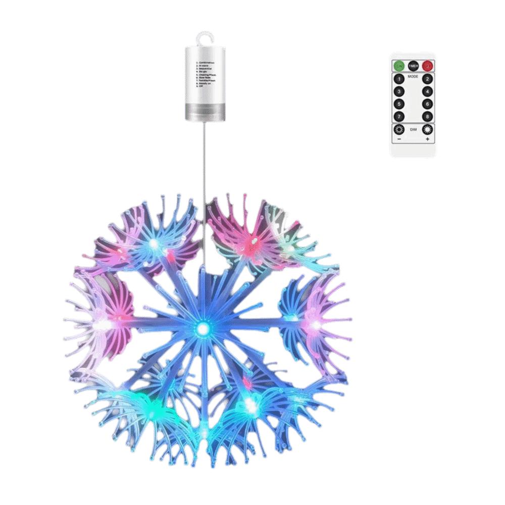 19LED Solar Ground Pendant Lamps 8 Modes Starburst Lamp LED Hanging Chandeliers  Christmas