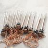 Gold Reusable Eyelash Brush Tube Keychain Plastic Lash Spoolie Container Glitter Cils Mascara Wands Keyring