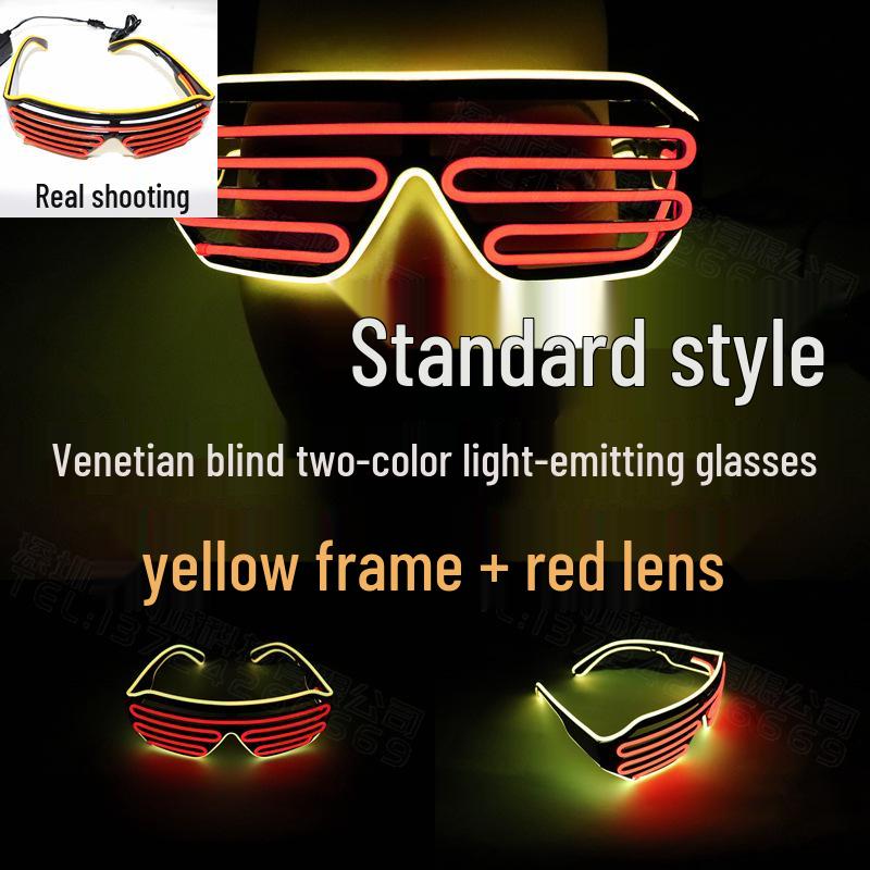 Voice-Controlled LED Trendy Light-Up Shutter Glasses for Festivals