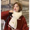 New Soft and Versatile Korean Knitted Wool Solid Color Scarf for Women Autumn and Winter Thickened Couple Scarf for Students