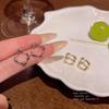 Fashionable Metal Hollow Square Earrings for Women Simple Korean Design Golden Smooth Geometric Earrings Party Jewelry Gifts