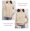 Women's Light Luxury Wool Pullover – Half-High Collar, Thick Knit, Loose Fit, 100% Wool, Perfect for Autumn/Winter.