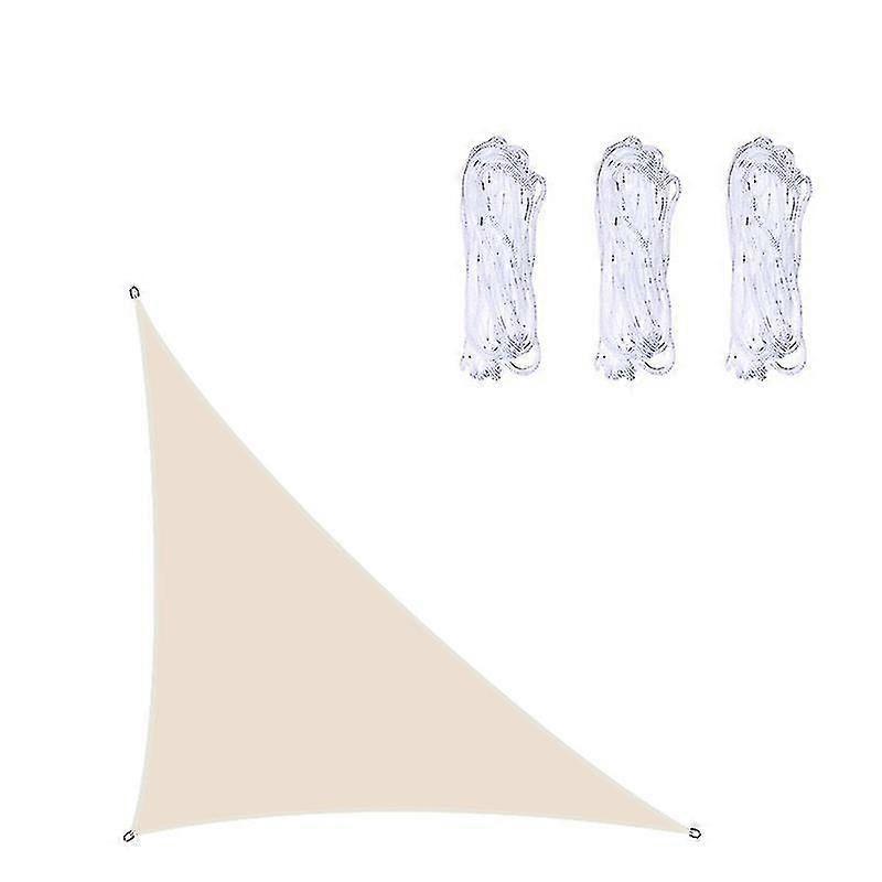 Voile d'ombrage imperméable triangulaire 3x3x4,3m/4x4x5,7m/5x5x7,1m pour jardin, patio, auvents extérieurs, auvent, auvent de piscine, camping, parasols et pare-soleil extérieurs