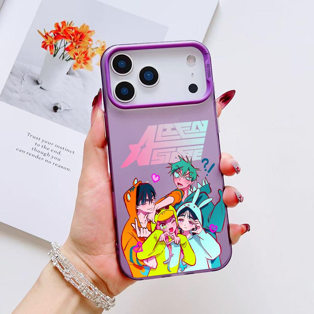 Anime A-ALIEN STAGE Phone Case For iPhone 17 16 15 14 13 12 11 Pro Max Air Matte Laser Aurora Shockproof Funda