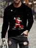 T-Shirts for Man Christmas Santa Claus 3D Print Casual Men's Long Sleeve Tee Pullover Crew Neck Y2k Tops Autumn Men's Clothing