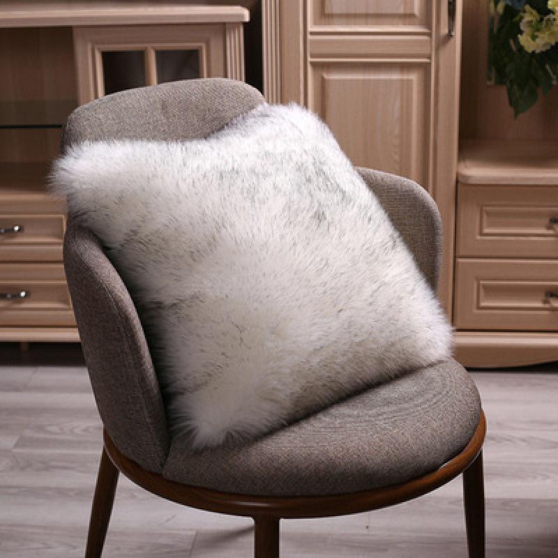European Faux Wool Plush Cushion Cover – Fluffy, Cute Sofa & Bedside Pillow