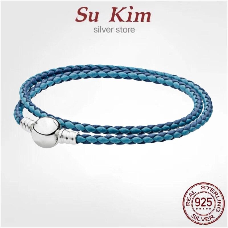 Die neuen 0sale echtes Leder Ball & Barrel Verschluss Charme Armbänder Armreif Fit Europa Perlen Schlange feine Armbänder Jewely