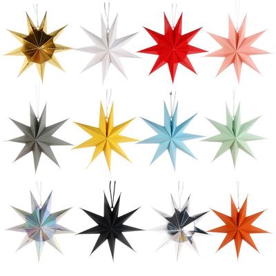 Props Nine Pointed Star for Party,Wedding,Christmas Hanging Paper Stars Party Decor Hanging Ornaments Paper Flower Crafts