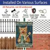 2D Flat, 1pc Funny Orange Tabby Cat Bathroom Aluminum Wall Decor Sign - Vintage "So Fresh & So Clean" Metal Plaque with Ginger Cat & Toothbrush