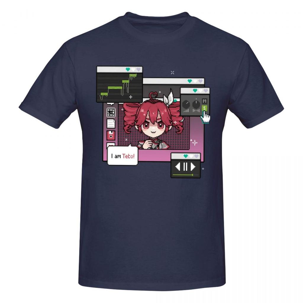 Unisex Kasane Teto Fun T-Shirt Vintage Baumwolle Anime Shirt
