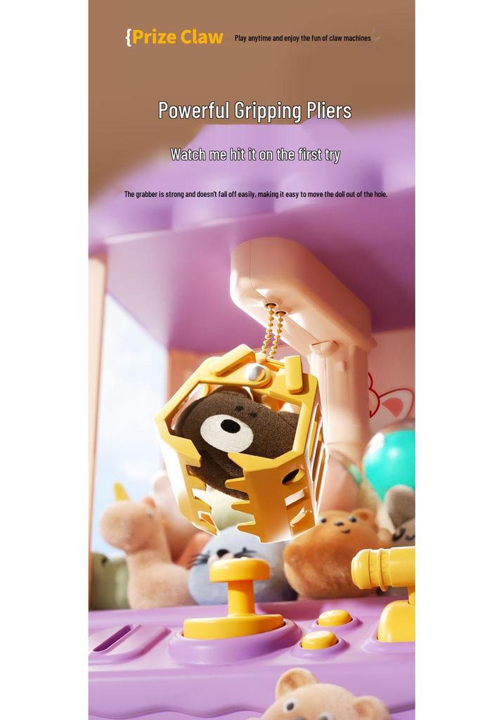 32cm Electric Dual Power Claw Machine Toy for Kids