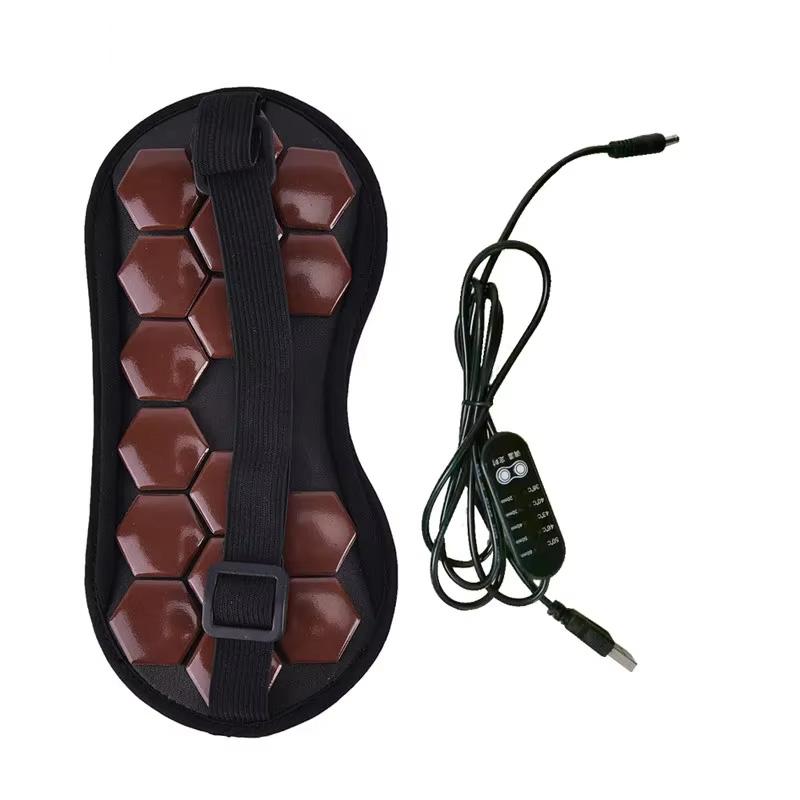 Elektrische Jade Augensteinmaske Turmalin Heizendes Augenmassagegerät Heiße Kompresse Augenmuskelentspannung Schlafkomfort