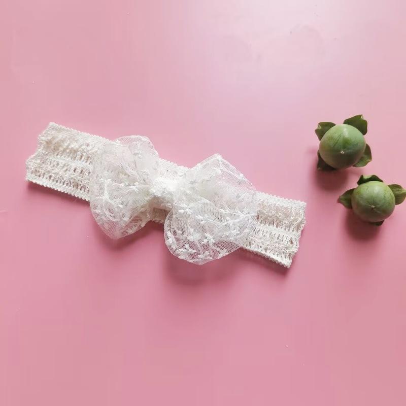 2025 Spring Summer New Korean Baby Lace Bow Headband, Princess Style Sweet Hair Accessory, Soft Skin-Friendly, Versatile