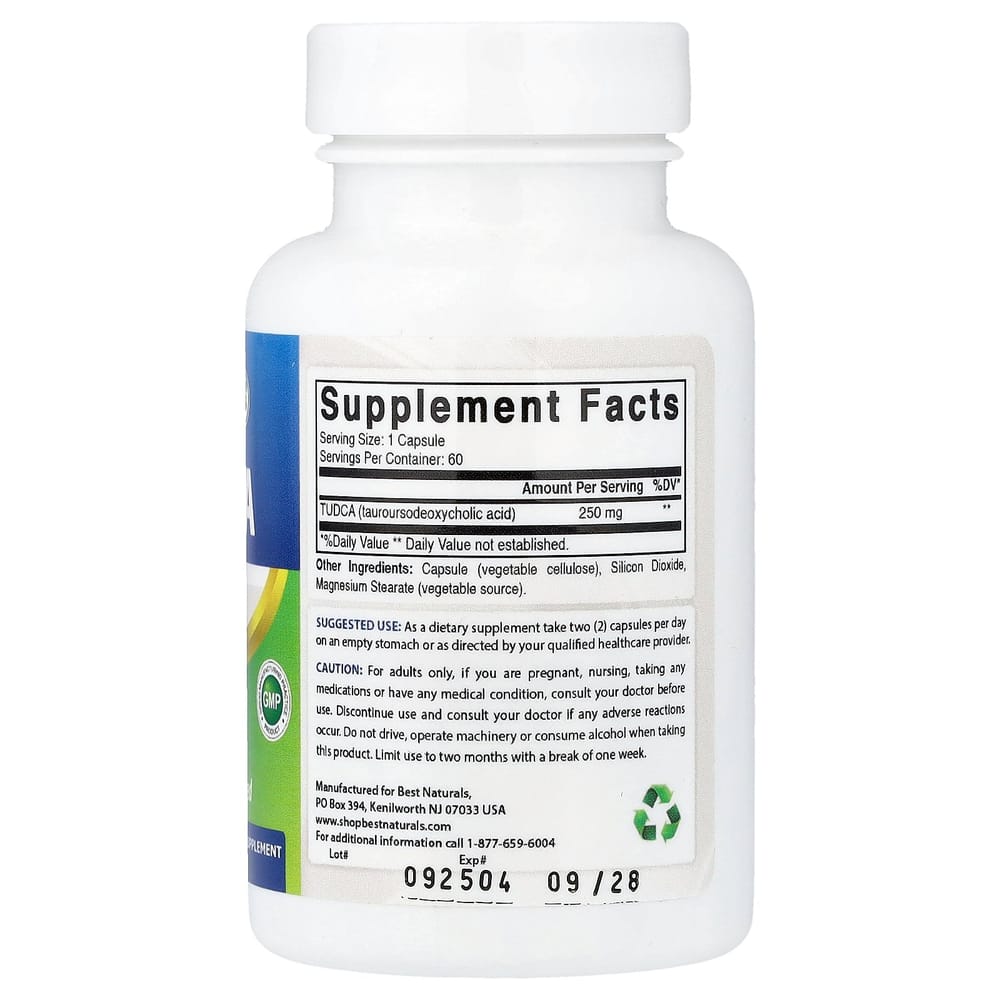 iHerb TUDCA 250mg Capsules, 60 Counts