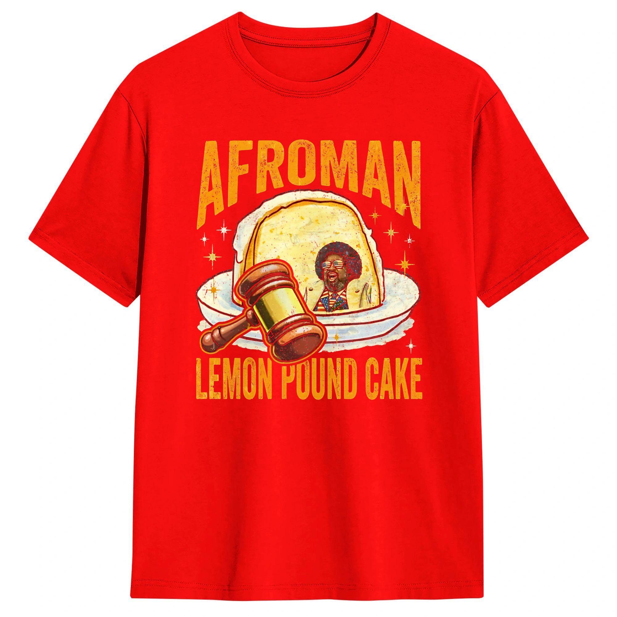 

2026 AfroUnisex Lemon Pound Cake T Shirt Summer Cotton T Shirts For Unisex Casual Tshirt Short Sleeve Y2K Retro Tops S