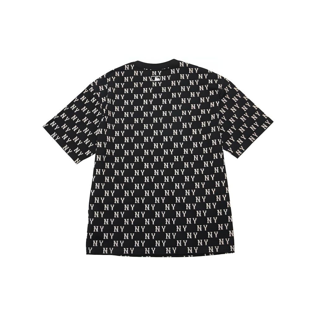 MLB New York Yankees Logo Lässiges Rundhals Kurzarm T-Shirt Unisex Oberteile Schwarz 3ATSM0843-50BKS