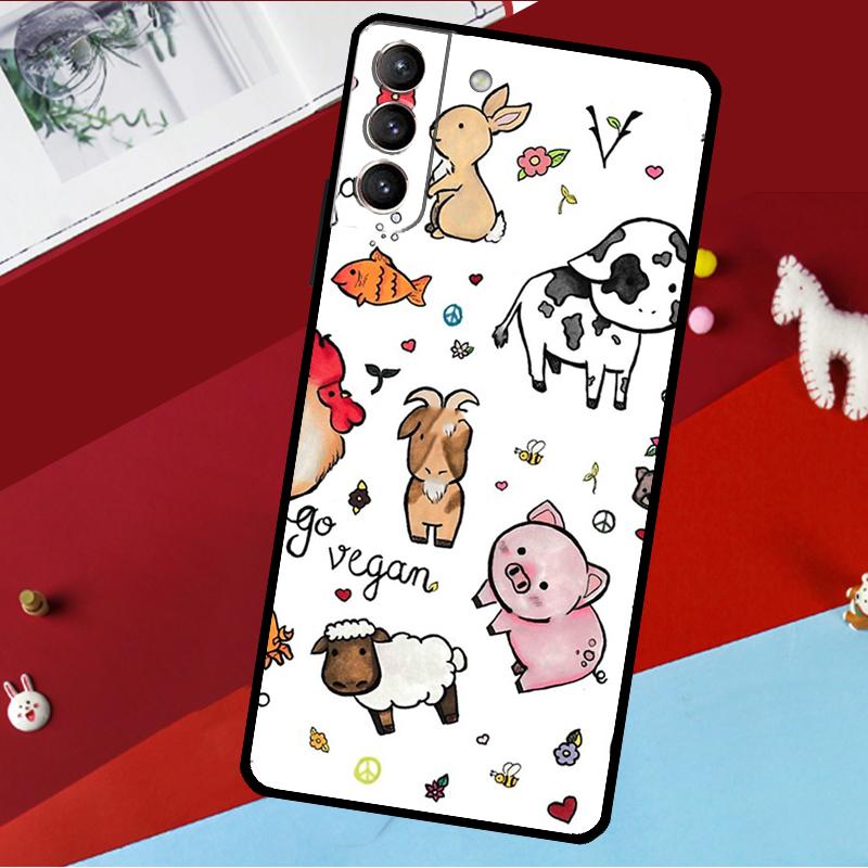 Vegane Muster Hülle Für Samsung Galaxy S26 Ultra S24 S22 S23 S25 Plus S20 S21 FE S9 S10 S25 FE Handyhülle