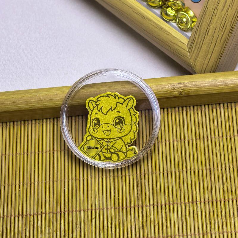 Year of the Horse 999 Pure Gold Cartoon Phone Sticker Series with Adhesive