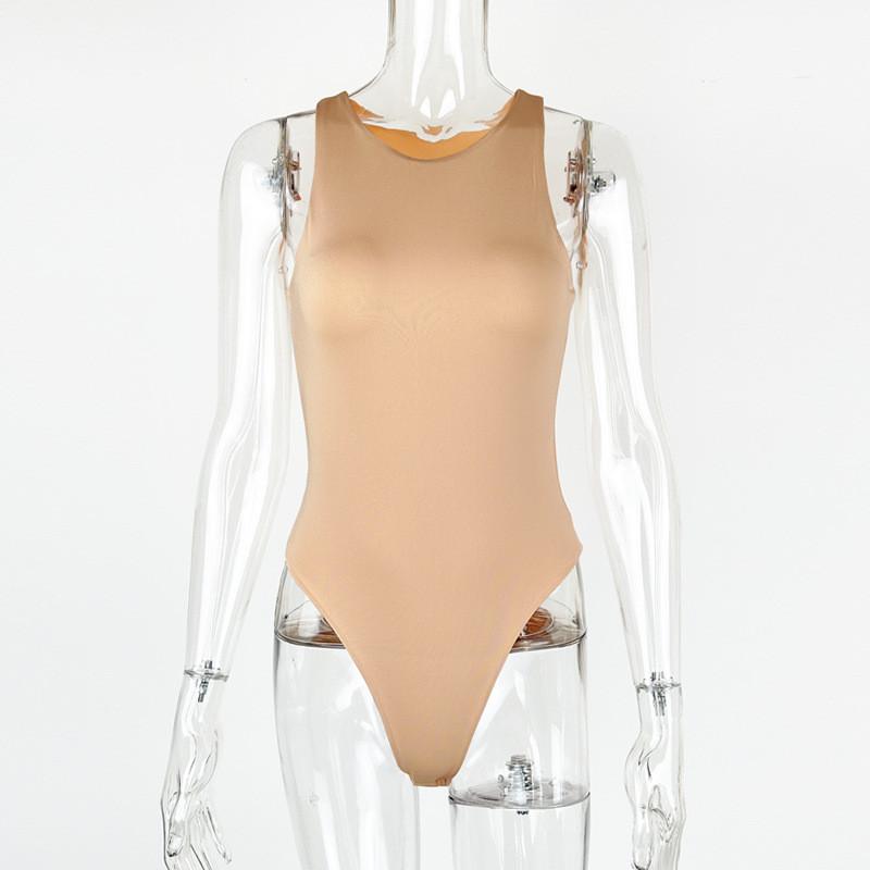 Sommer Streetwear Bodysuit Mit Doppellagigem Milchseidenstoff Für Damen