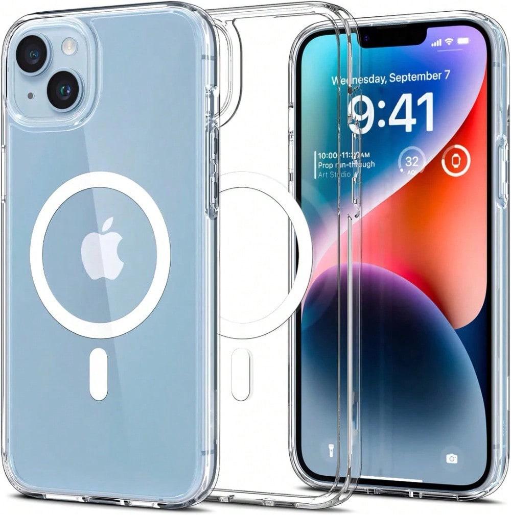 Clear Case MagSafe Cover for iPhone 16 15 14 13 12 Pro Max 11 Plus For Apple iPhone 14 Plus