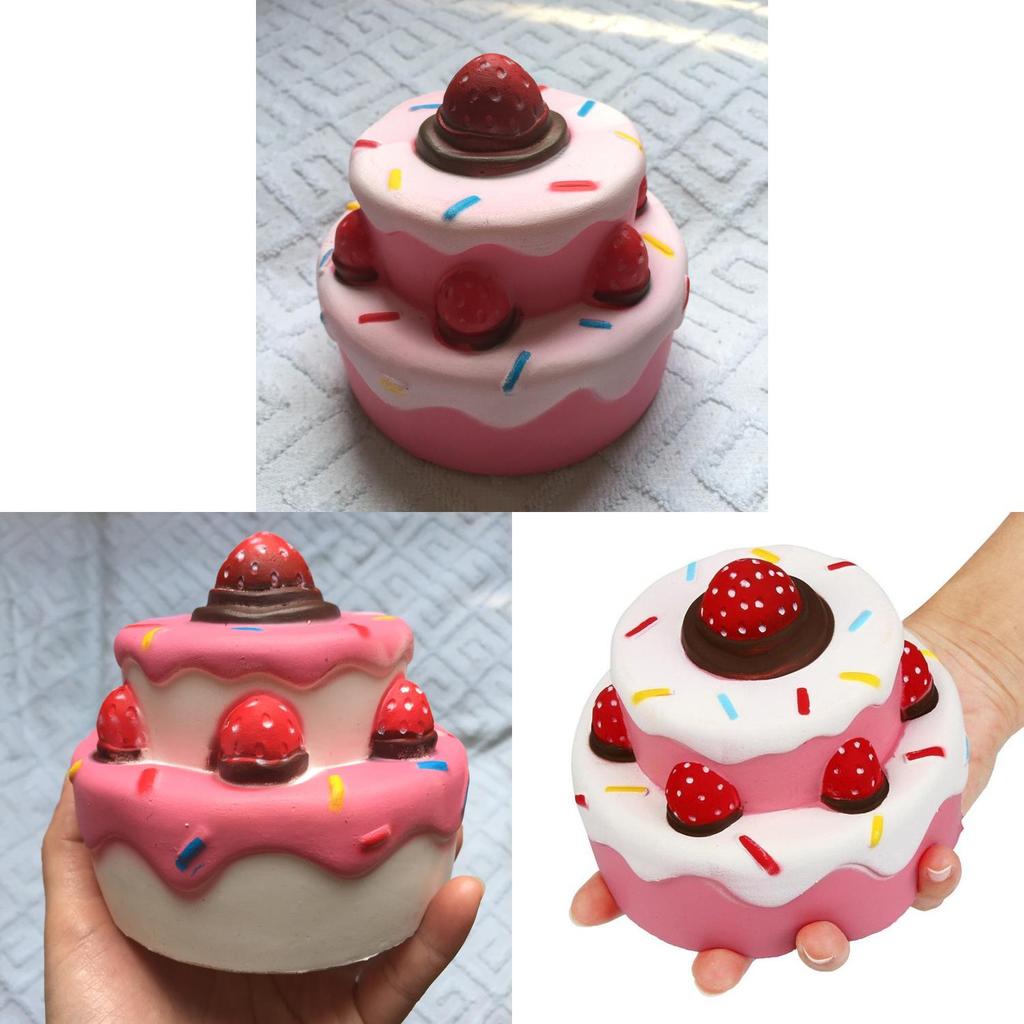 Squishy Strawberry Cake Model With Slow Rebound Pu Foam For Kids And Collectors
