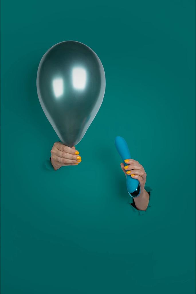 Loveline - Smooth Silicone Bunny Vibrator - Teal Blue