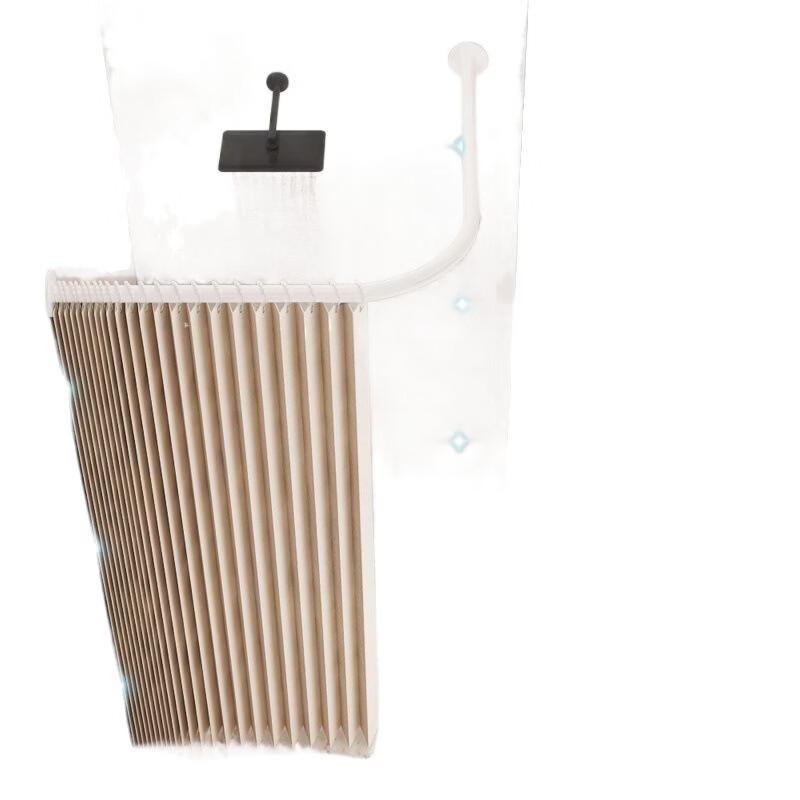 Retractable Arc Shower Curtain Kit