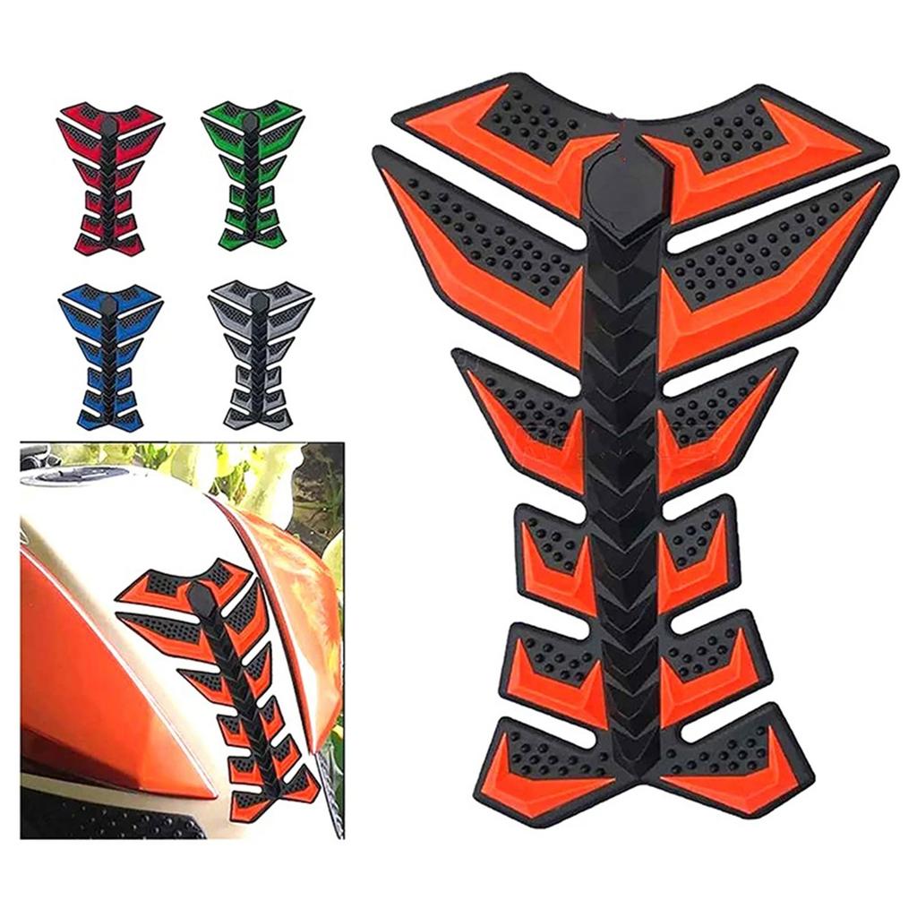 3D Rubber Gas Fuel Oil Tank Pad Protector Cover Universal Motorcycle Tank Sticker Fish Bone