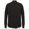 Henbury Mens Mandarin Collar Roll Sleeve Shirt