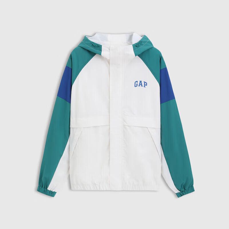Gap Unisex Water-Repellent Color-Block Hooded Jacket