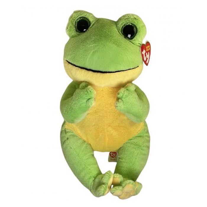 Peluche - ty - snapper la grenouille - 30 cm - yeux verts - douceur originale