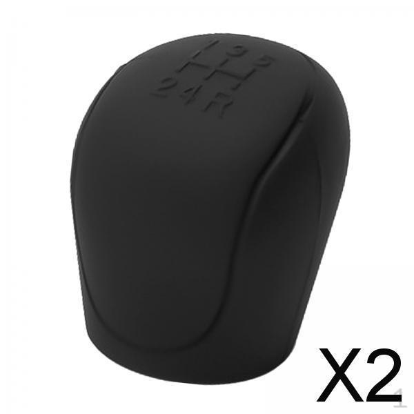 

2xGear Knob Cover Interior Car Accessory Easy to Install for Vehicle , Black, 2