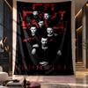 Arazzo da Parete, Sfondo in Tessuto Stampato Rammstein per Decorazione Festa in Stanza del Dormitorio