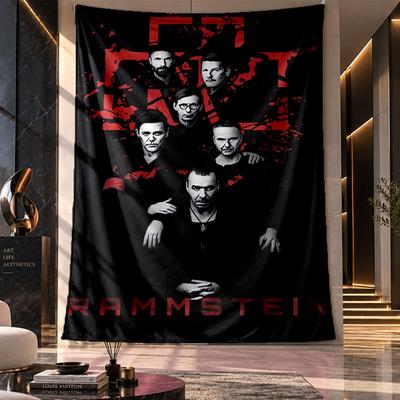 Wall Hanging Tapestry,Rammstein Printed Fabric Backdrop For Dorm Room Party Decoration