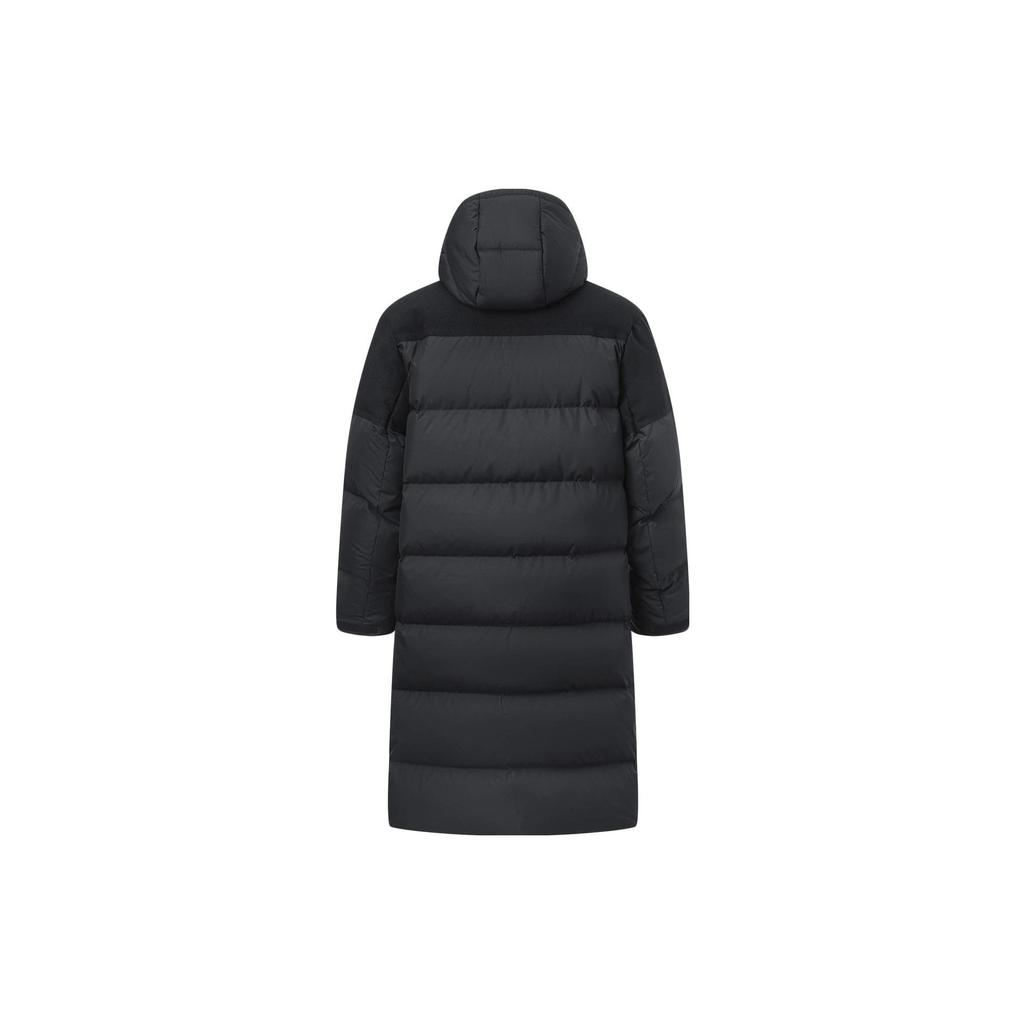 Li-Ning Sports Trend Series Spliced Loose Long Down Jacket Men Outerwear Black AYMT069-1