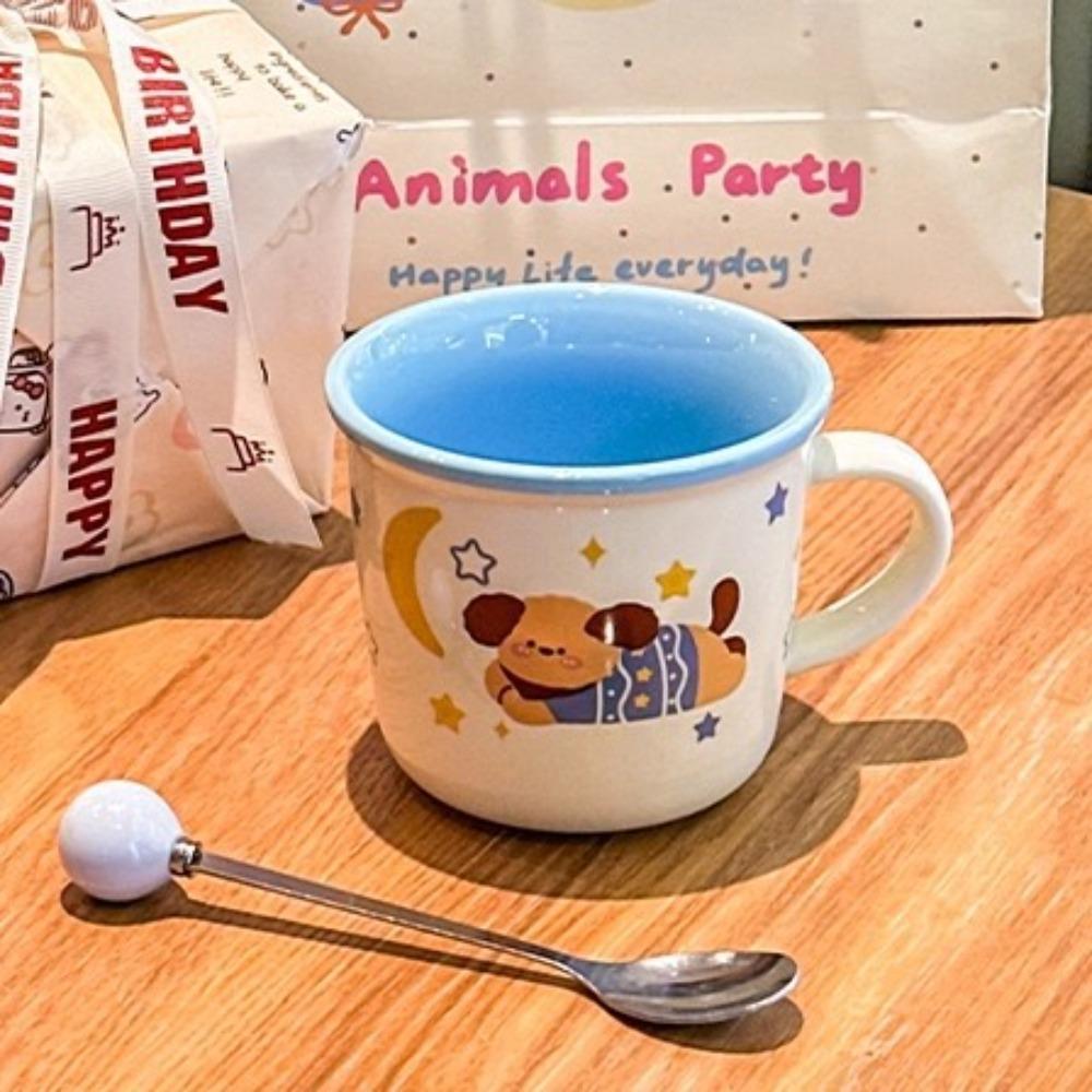 Cute and high-value birthday gift girls ceramic mug exquisite gift box girlfriends children practical souvenir