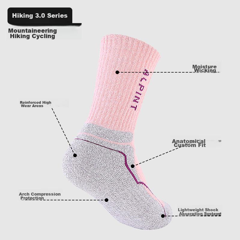 ALPINT MOUNTAIN Ermont Outdoor Hiking Socks for Men, Professional Mountaineering Socks, CoolMax Socks, High-Top Quick-Drying Breathable Sports Socks