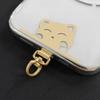 Cute Cat Stainless Steel Phone Lanyard Clip Patch 360° Rotatable Anti-Lost Phone Case Hanging Rope Snap Detachable Ultra-Thin