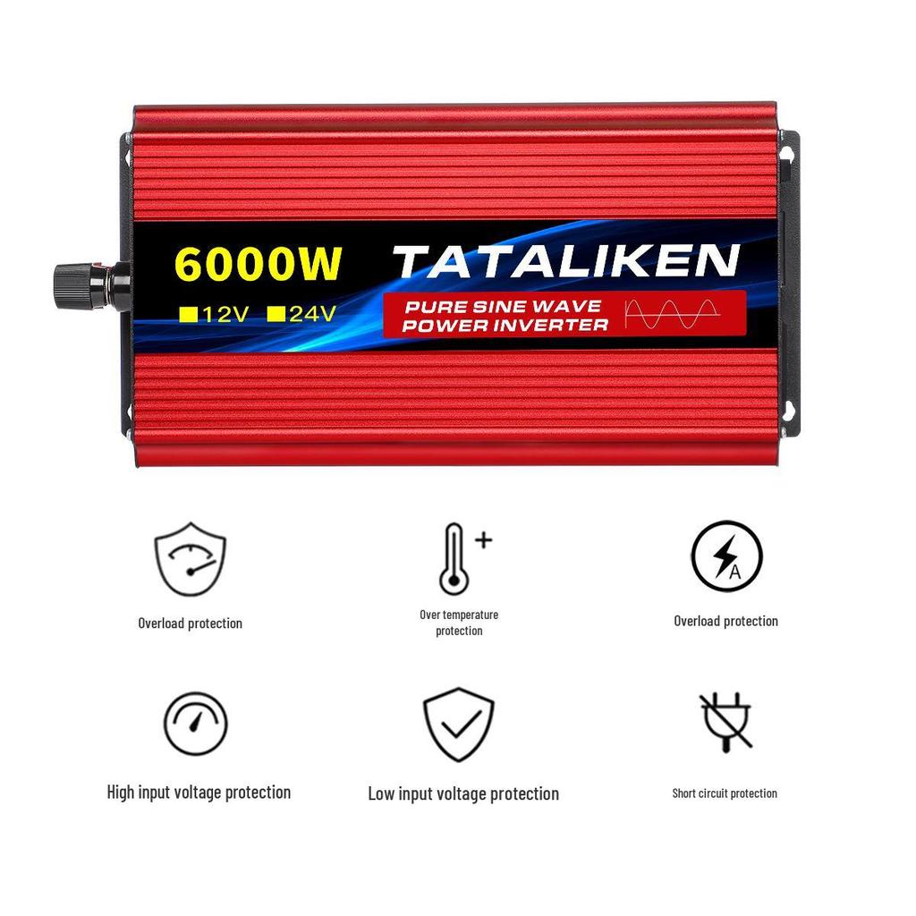 Pure Sine Wave 1500W/45000W Camping Inverter 12V/24V To 110-220V