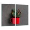 Glass Cutting Board 2X 30X52 Christmas